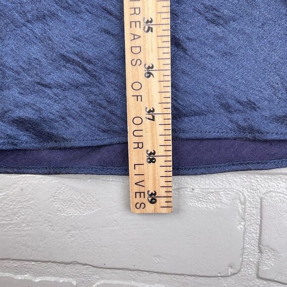 Kathy Roberts Dress Women‎ 16 Blue Shimmer Embellished Ruffle Waist Party Formal - Picture 9 of 10